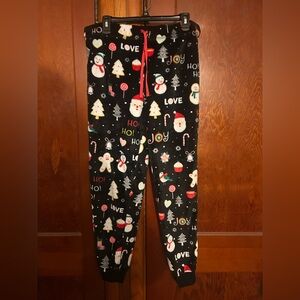 Secret Treasures Black Holiday Pajama Pants